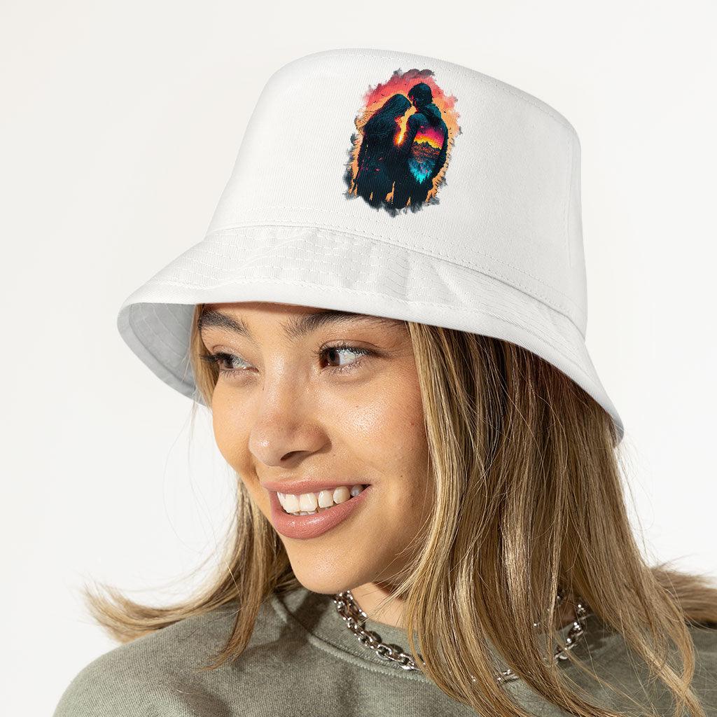 Nature Print Bucket Hat - Couple Hat - Art Bucket Hat - MRSLM