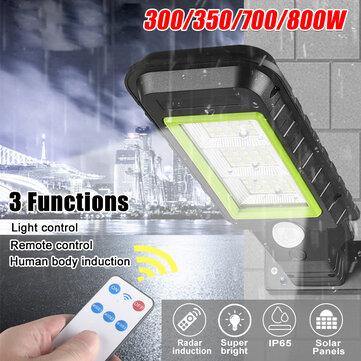 60/72/120/128LED COB Solar Power Street Light PIR Motion Sensor Wall Lamp Remote Control - MRSLM