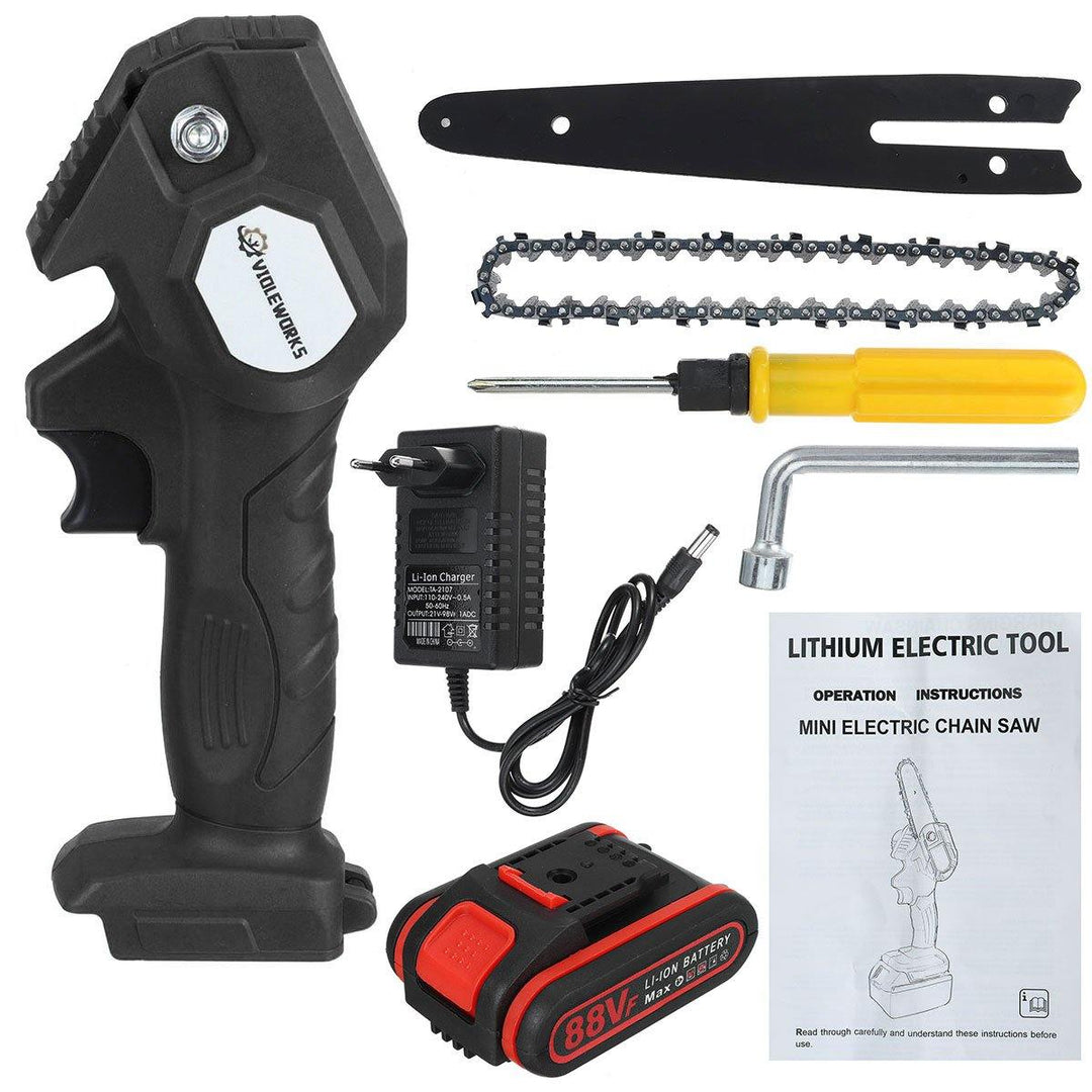 88VF 1200W 6 Inch Electric Cordless One-Hand Saw Chain Saw Woodworking Tool Kit - MRSLM