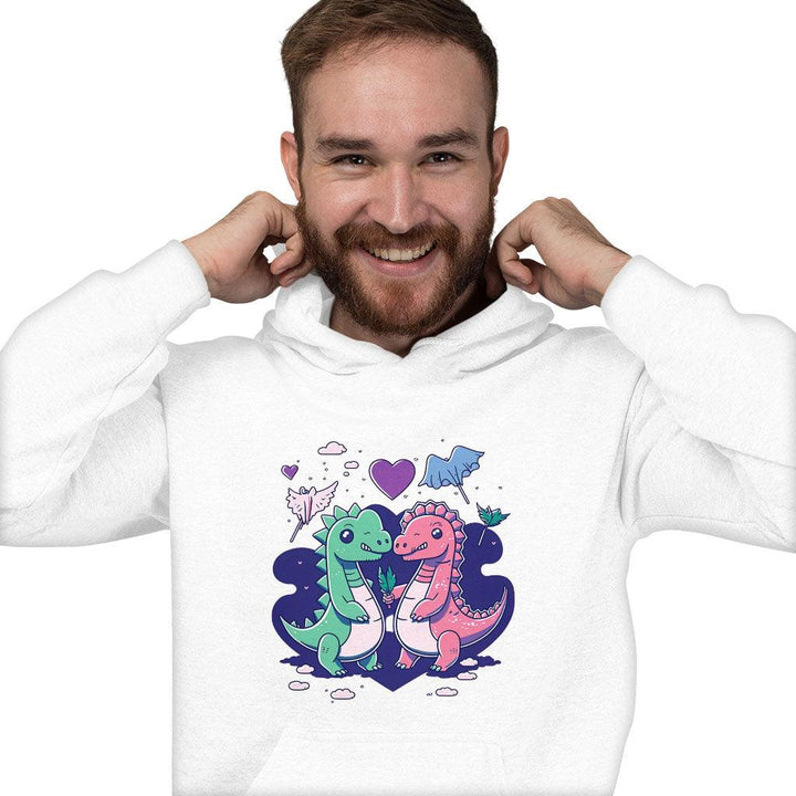 Dinosaur Graphic Hooded Sweatshirt - Cartoon Hoodie - Themed Hoodie - MRSLM