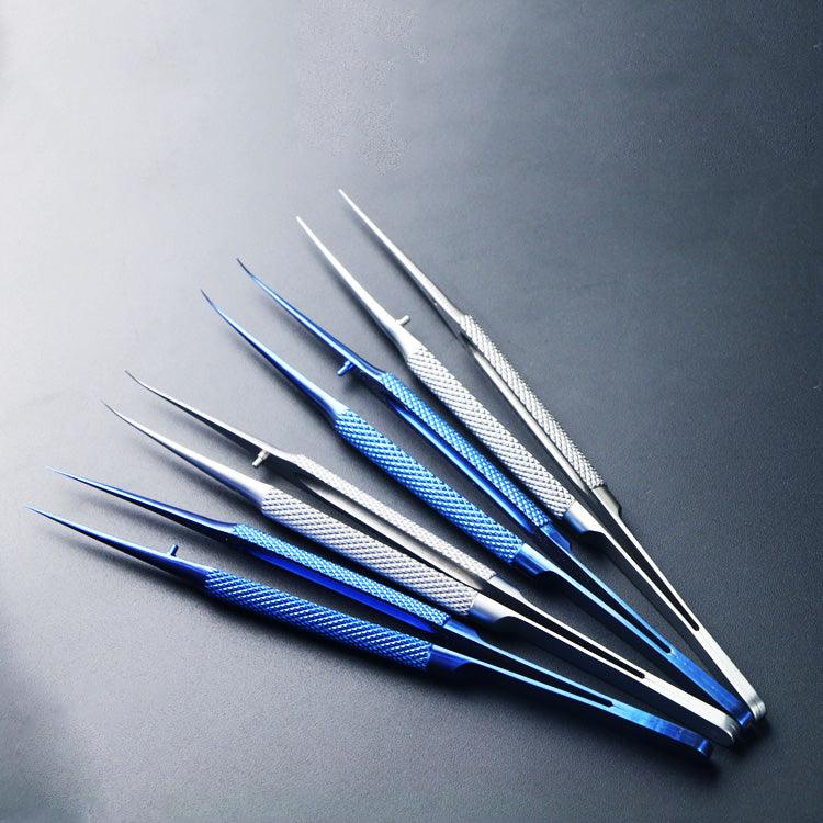 Anti-magnetic Titanium Microsurgical Straight Curved Tweezer Anti-corrosion With 0.15mm - MRSLM