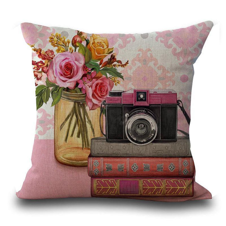 Retro Style Decoration Cushion Ccover Square Cotton Linen Pillow Case - MRSLM