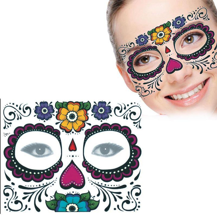 10pcs Disposable Eyeshadow Sticker Magic Eye Face Temporary Tattoo For Halloween Party - MRSLM