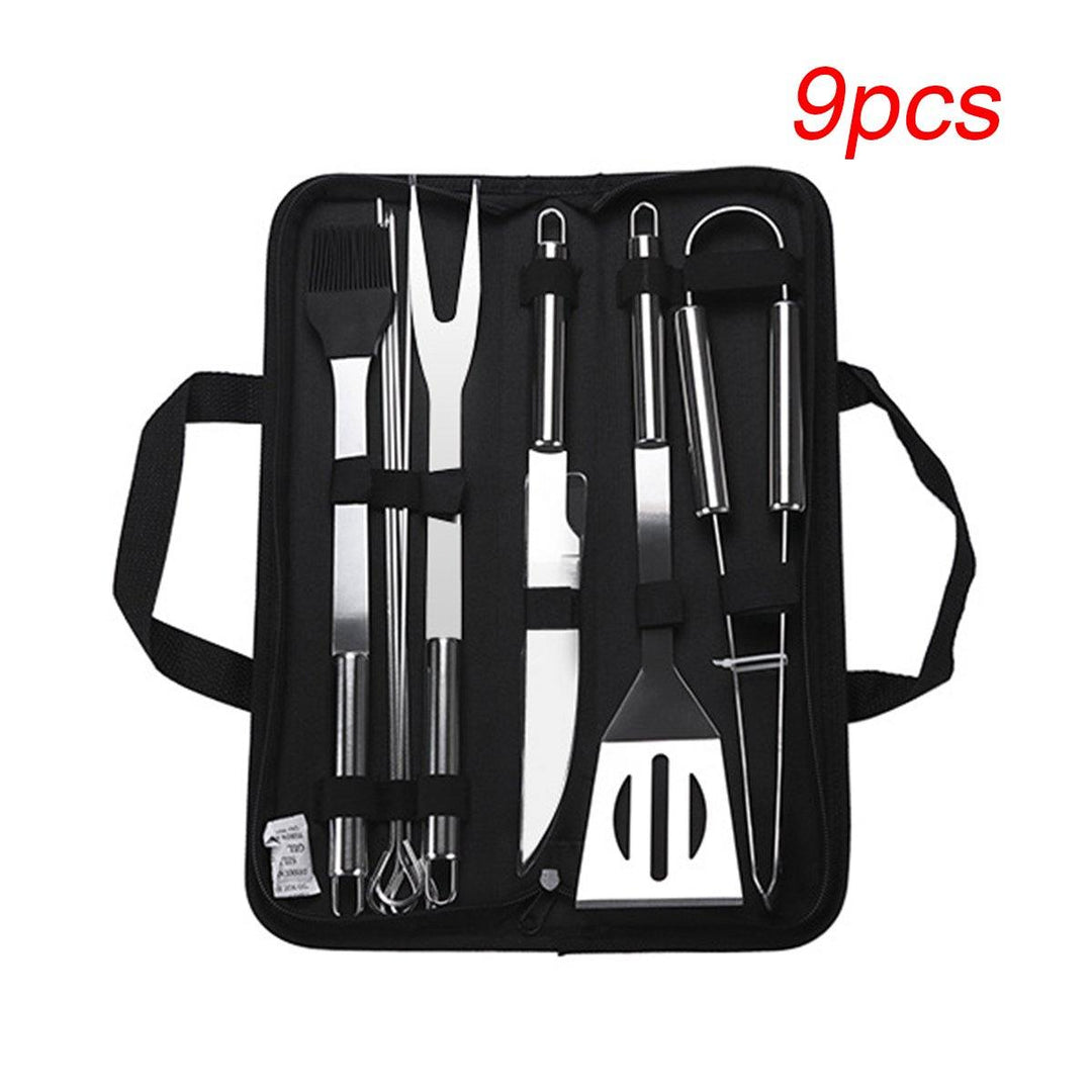 Stainless Steel BBQ Tools Set Barbecue Grilling Utensil Accessories Camping Outdoor Cooking - MRSLM