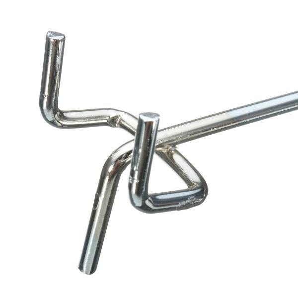 10Pcs Stainless Steel Wall Display Hooks for Coat Shop Slatwall Panel 10 × 150MM - MRSLM