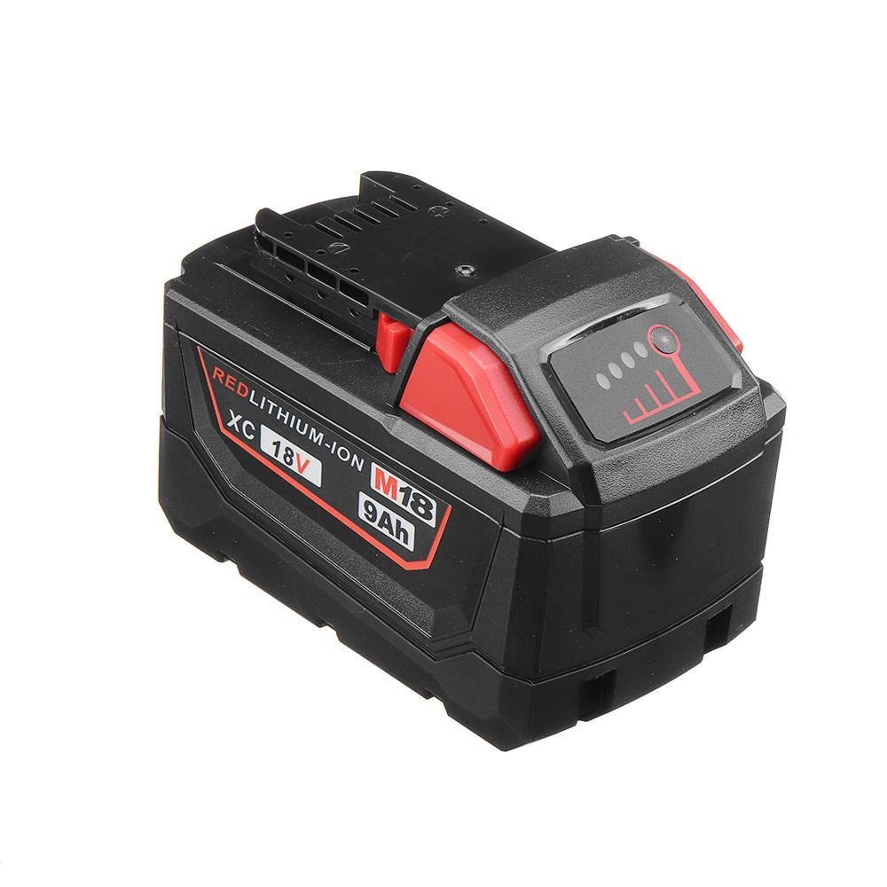 18V Li-Ion Replacement Battery 6000/9000mAh Rechargeable Power Tool Battery For Milwaukee M18 Cordless Power Tools - MRSLM