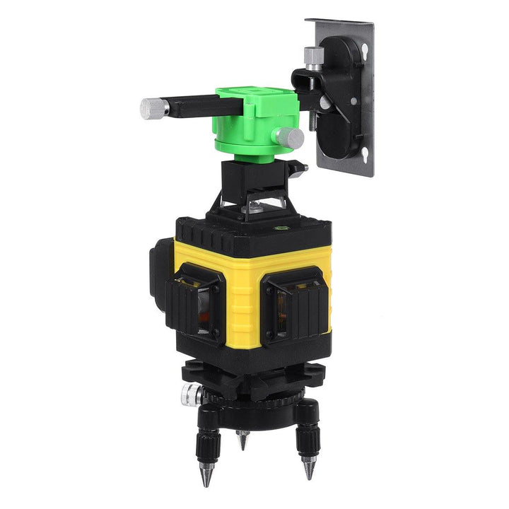 12/16 Line 4D Laser Level Green Light Digital Self Leveling 360° Rotary Measure with 6000mah Battery - MRSLM