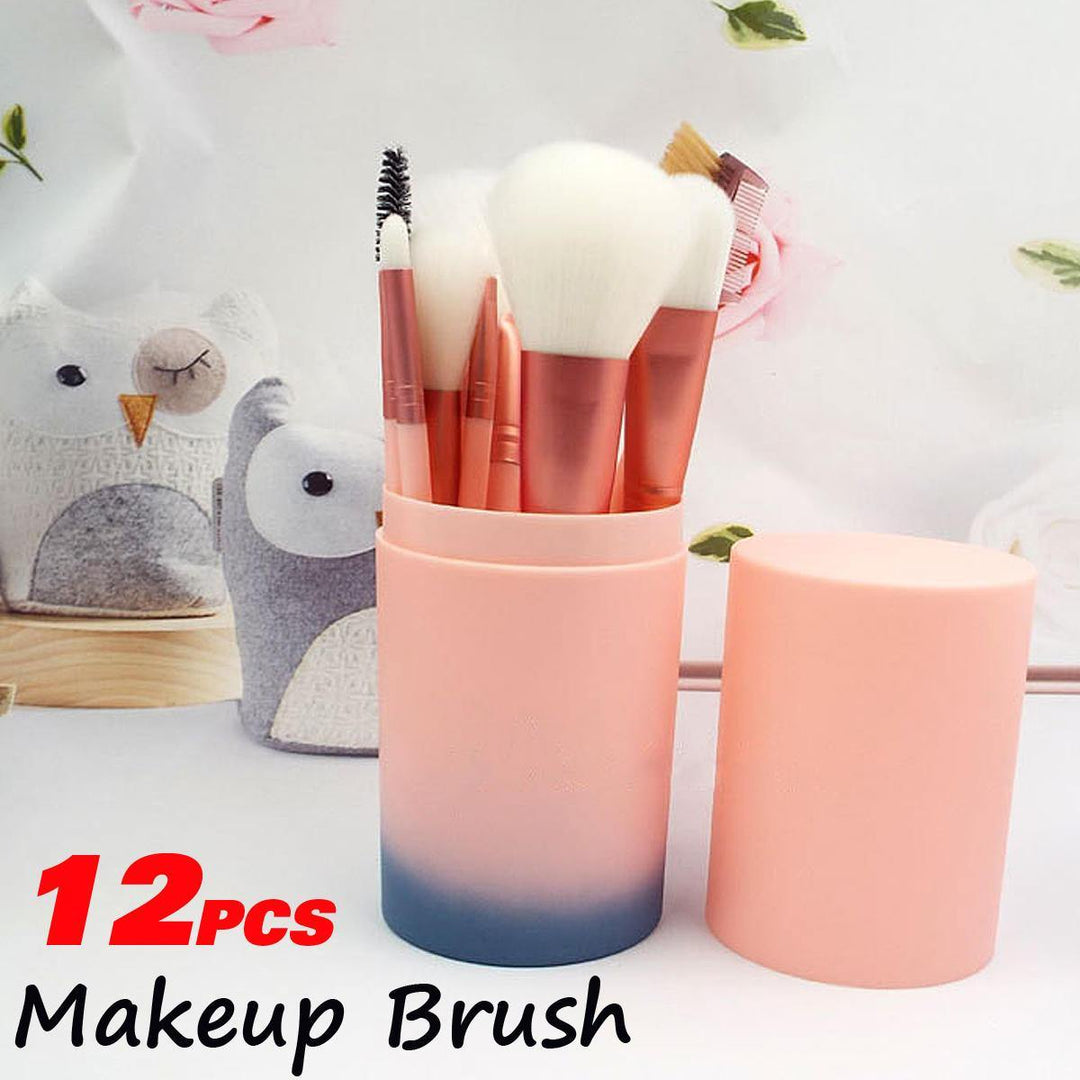 12Pcs Makeup Brushes Set Foundation Powder Eyeshadow Cosmetic Brush Tools - MRSLM