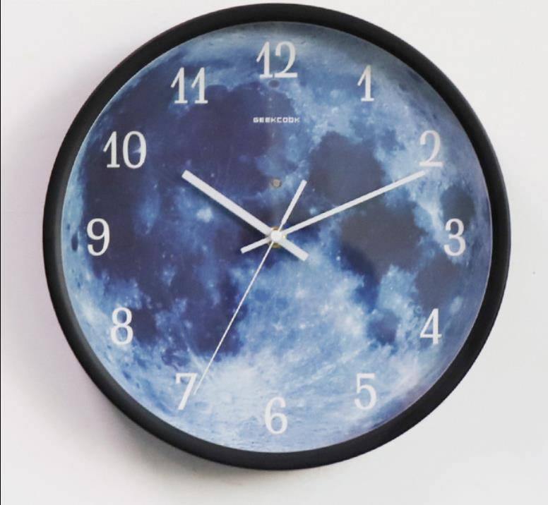 Voice-activated Induction LED Night Light Wall Clock Creative Luminous Wall Clock - MRSLM